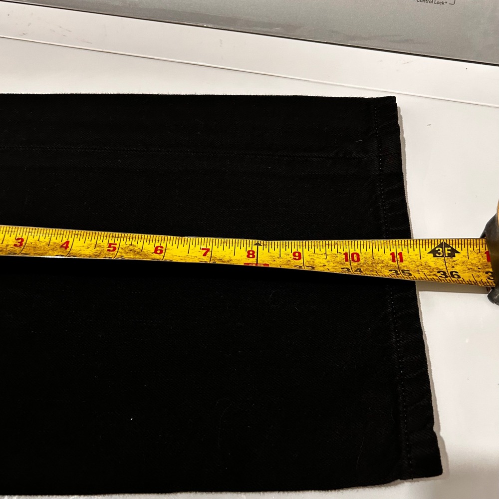 NWT RE/DONE High Rise Loose Crop Jeans Black Denim Size 24 Wide Structured Boho - Picture 7 of 12